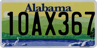 AL license plate 10AX367
