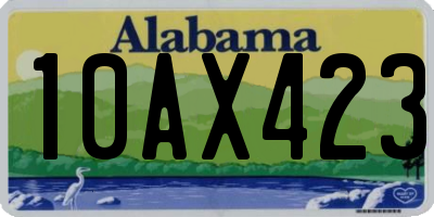 AL license plate 10AX423
