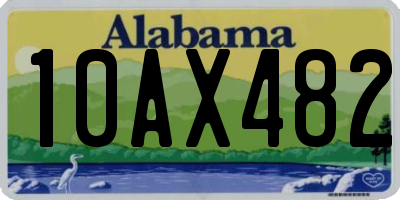 AL license plate 10AX482