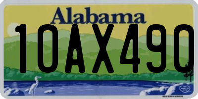 AL license plate 10AX490