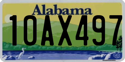 AL license plate 10AX497