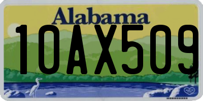 AL license plate 10AX509