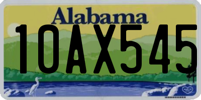 AL license plate 10AX545