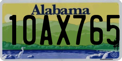AL license plate 10AX765
