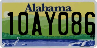 AL license plate 10AY086