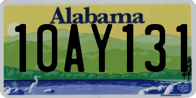 AL license plate 10AY131