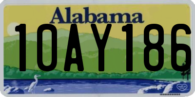 AL license plate 10AY186