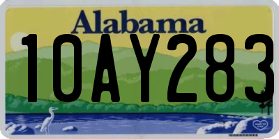 AL license plate 10AY283