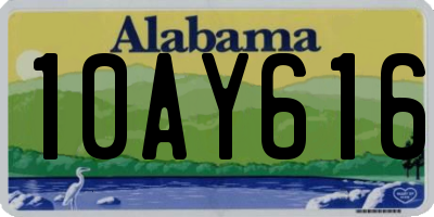 AL license plate 10AY616