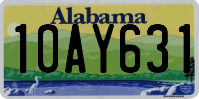 AL license plate 10AY631