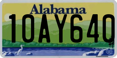 AL license plate 10AY640