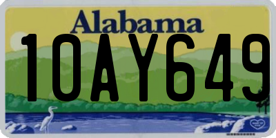 AL license plate 10AY649
