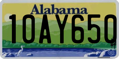 AL license plate 10AY650
