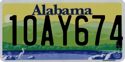 AL license plate 10AY674