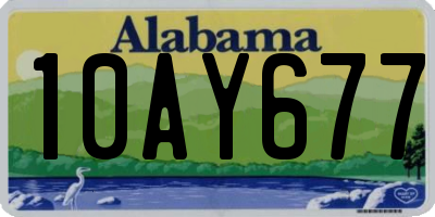 AL license plate 10AY677