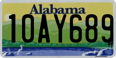 AL license plate 10AY689