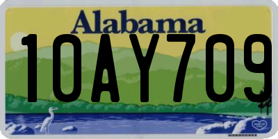 AL license plate 10AY709