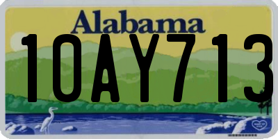 AL license plate 10AY713