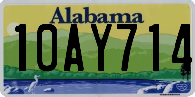 AL license plate 10AY714