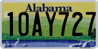 AL license plate 10AY727