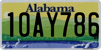 AL license plate 10AY786