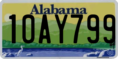 AL license plate 10AY799