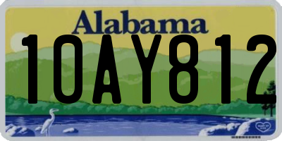 AL license plate 10AY812