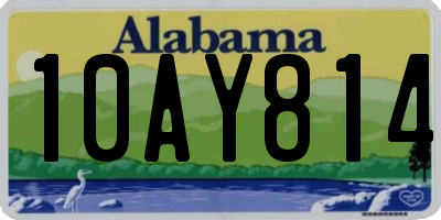 AL license plate 10AY814