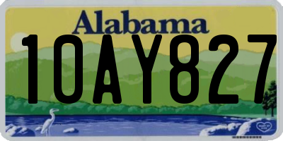 AL license plate 10AY827