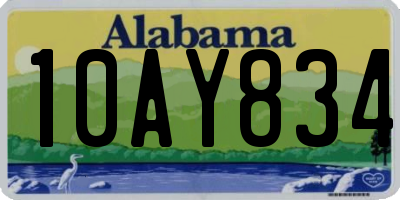 AL license plate 10AY834