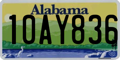 AL license plate 10AY836