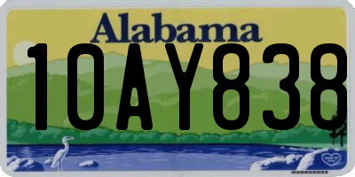 AL license plate 10AY838