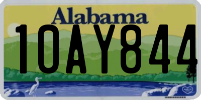 AL license plate 10AY844