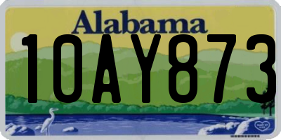 AL license plate 10AY873