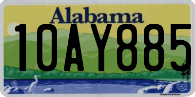 AL license plate 10AY885