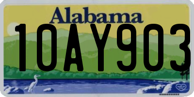 AL license plate 10AY903