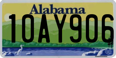 AL license plate 10AY906