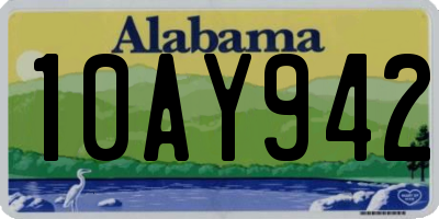 AL license plate 10AY942