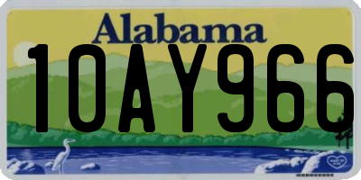 AL license plate 10AY966
