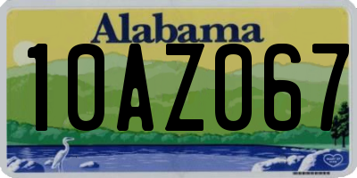 AL license plate 10AZ067