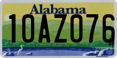 AL license plate 10AZ076
