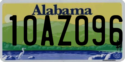 AL license plate 10AZ096
