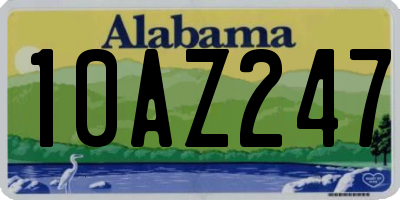 AL license plate 10AZ247