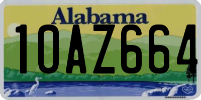 AL license plate 10AZ664