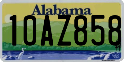 AL license plate 10AZ858