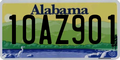 AL license plate 10AZ901