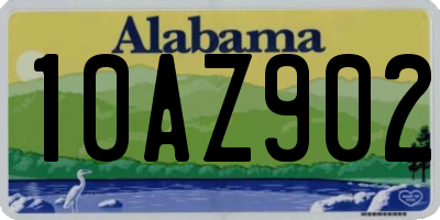 AL license plate 10AZ902