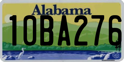 AL license plate 10BA276