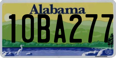 AL license plate 10BA277