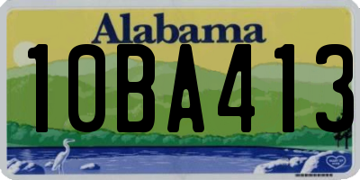 AL license plate 10BA413
